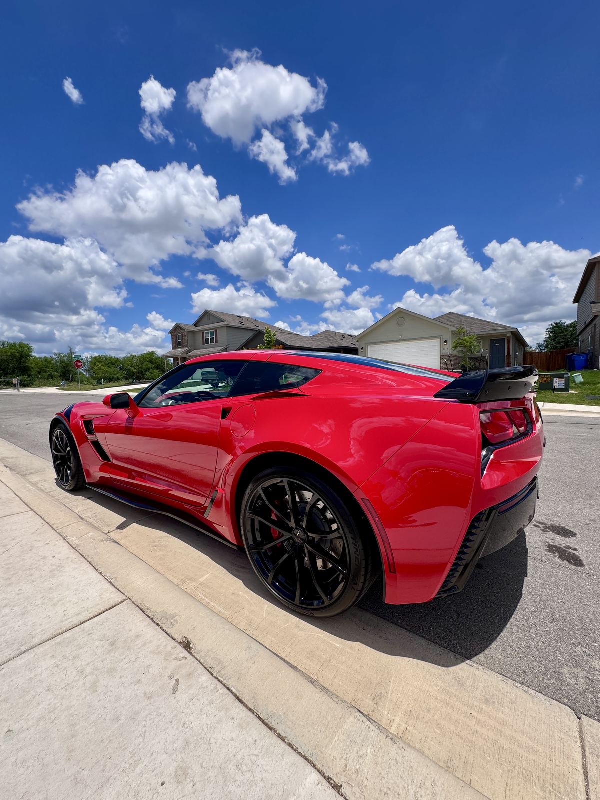 Red Corvette Z06 ceramic coated and detailed in San Antonio